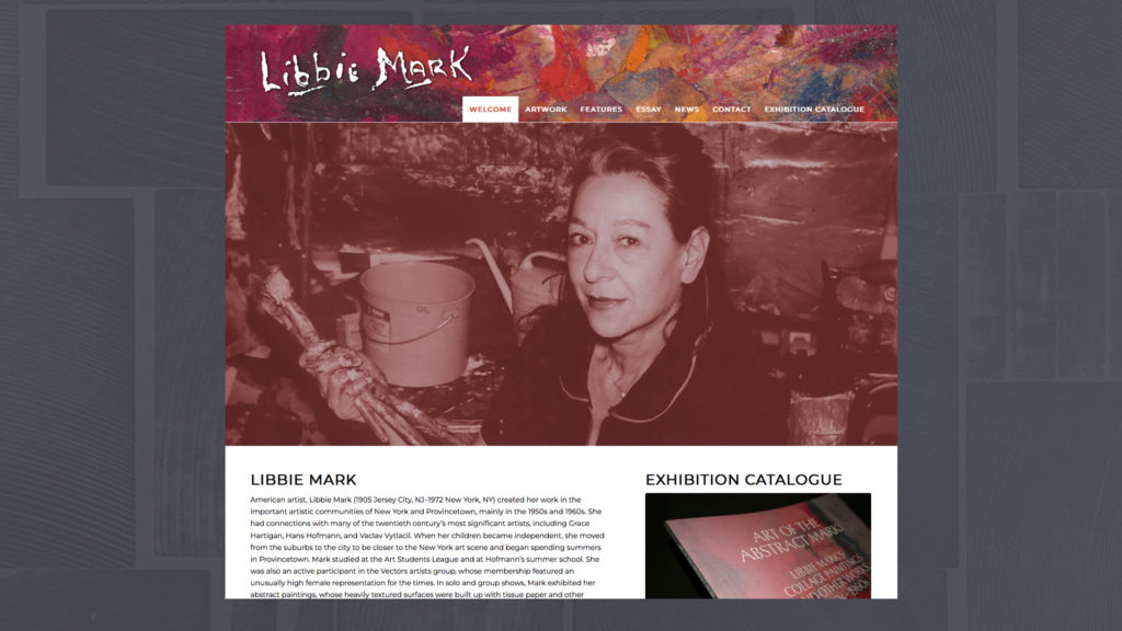 Website design for Libbie Mark Provincetown Fund featuring the homepage